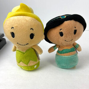Hallmark Itty Bittys Tinker Bell And Jasmine Stuffed Animal Plush Toy Doll 4"